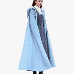 Blue velvet cloak/cape Fully lined. Costume.